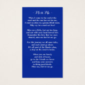 Modernes Foto Floralgebet-Karte Beerdigung (Rückseite)