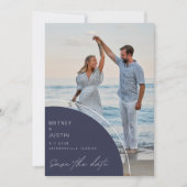 Modernes Foto Florida Beach Wedding Save The Date (Vorderseite)