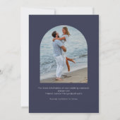Modernes Foto Florida Beach Wedding Save The Date (Rückseite)