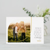 Modernes Foto Folien Feiertagskarte (Stehend vorne)