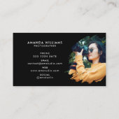 Modernes Foto | Fotografie Visitenkarte (Rückseite)