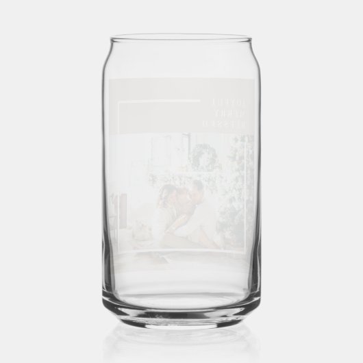 Modernes Foto | Freude gesegnet Dosenglas (Rückseite)