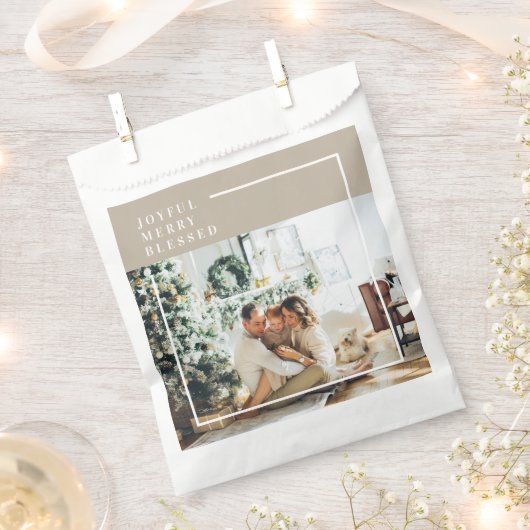 Modernes Foto | Freude gesegnet Geschenktütchen (Ausgeschnitten)