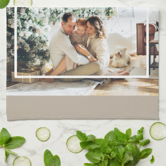 Modernes Foto | Freude gesegnet Geschirrtuch (Gefaltet)