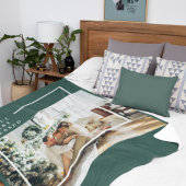 Modernes Foto | Freude gesegnet | Grün Fleecedecke