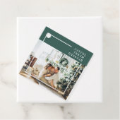 Modernes Foto | Freude gesegnet | Grün Geschenkanhänger (Beispiel)