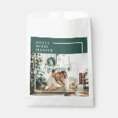 Modernes Foto | Freude gesegnet | Grün Geschenktütchen (Vorderseite)