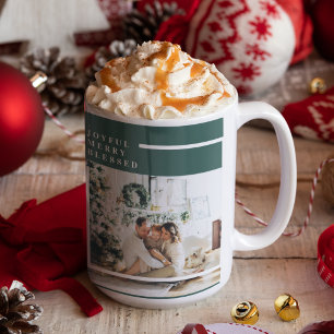 Modernes Foto   Freude gesegnet   Grün Kaffeetasse