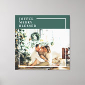 Modernes Foto | Freude gesegnet | Grün Leinwanddruck (Vorderseite)