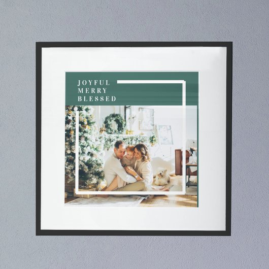 Modernes Foto | Freude gesegnet | Grün Poster