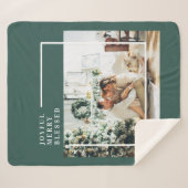 Modernes Foto | Freude gesegnet | Grün Sherpadecke (Vorderseite (Horizontal))