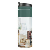 Modernes Foto | Freude gesegnet | Grün Thermosbecher (Nach rechts gedreht)