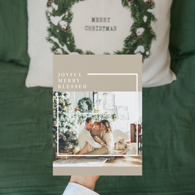 Modernes Foto | Freude gesegnet Magnetkarte (Von Creator hochgeladen)