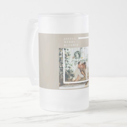 Modernes Foto | Freude gesegnet Mattglas Bierglas (Vorderseite Links)