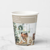 Modernes Foto | Freude gesegnet Pappbecher (Vorderseite)