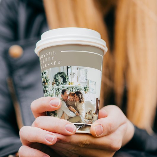 Modernes Foto | Freude gesegnet Pappbecher