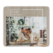 Modernes Foto | Freude gesegnet Schneidebrett (Vorderseite)