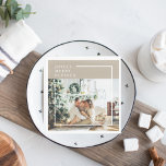 Modernes Foto | Freude gesegnet Serviette<br><div class="desc">Modernes Foto | Freude gesegnet</div>