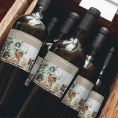 Modernes Foto | Freude gesegnet Weinetikett