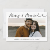 Modernes Foto Frohe & Verheiratete Weihnachten (Vorderseite)