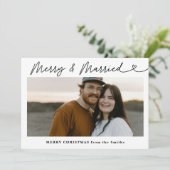 Modernes Foto Frohe & Verheiratete Weihnachten (Stehend Vorderseite)