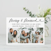 Modernes Foto Frohe & Verheiratete Weihnachten (Stehend Vorderseite)