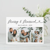 Modernes Foto Frohe & Verheiratete Weihnachten (Stehend Vorderseite)