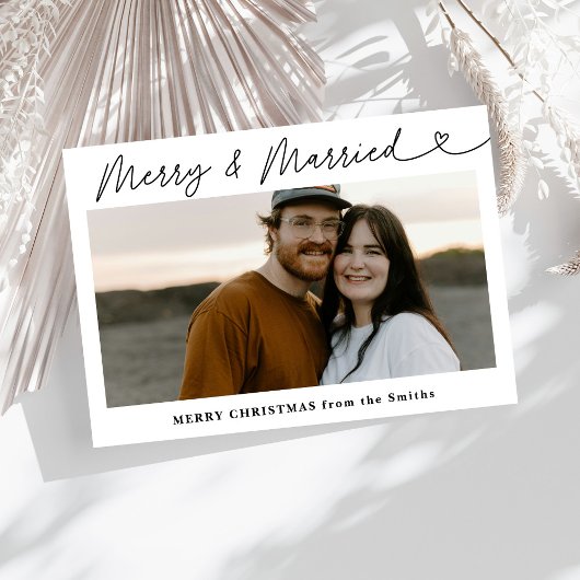 Modernes Foto Frohe & Verheiratete Weihnachten