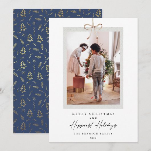 Modernes Foto - Frohe Weihnachten (Vorne/Hinten)