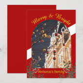 Modernes Foto frohe Weihnachten (Vorne/Hinten)