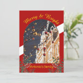 Modernes Foto frohe Weihnachten (Stehend Vorderseite)