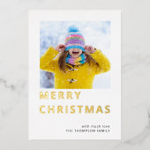 Modernes Foto Frohe Weihnachten Folien Feiertagskarte (Vorderseite)