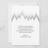 Modernes Foto Frohe Weihnachten Weihnachtsbaumen U Einladung (Rückseite)