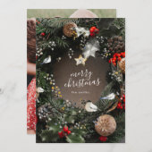 Modernes Foto Frohe Weihnachtsfeiertage Feiertagskarte (Vorne/Hinten)