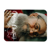 Modernes Foto Frohe Weihnachtsfeiertage Magnet (Horizontal)