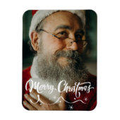 Modernes Foto Frohe Weihnachtsfeiertage Magnet (Vertikal)