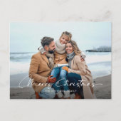 Modernes Foto Frohe Weihnachtsfeiertage Postkarte (Vorderseite)