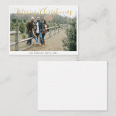 Modernes Foto Frohe Weihnachtsgrüße Haushalt Mitteilungskarte (Vorne/Hinten)