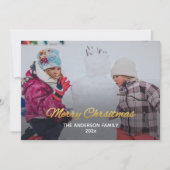 Modernes Foto Frohe Weihnachtskarte Einladung (Vorderseite)