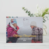 Modernes Foto Frohe Weihnachtskarte Einladung (Stehend Vorderseite)