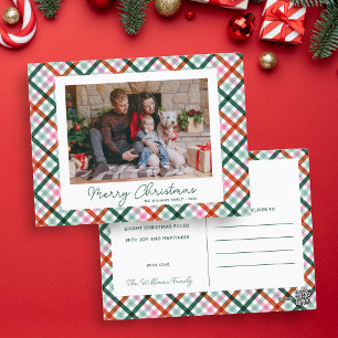 Modernes Foto - Frohe Weihnachtskarte Feiertagspostkarte