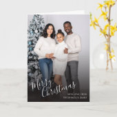 Modernes Foto Frohe Weihnachtskarte Karte (Gelbe Blume)