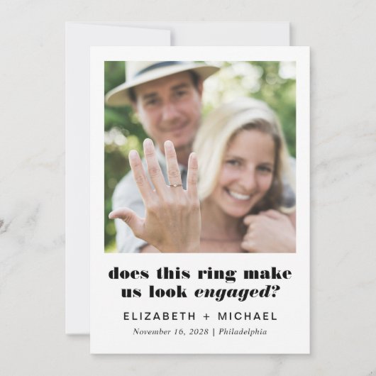 Modernes Foto Funny Save The Date (Vorderseite)