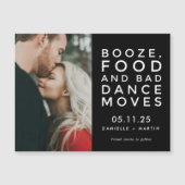 Modernes Foto Funny Wedding Save the Date Magnetkarte (Vorderseite)