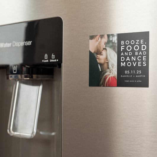 Modernes Foto Funny Wedding Save the Date Magnetkarte