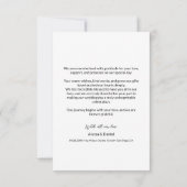 Modernes Foto für 1 Hochzeit Dankeskarte (Rückseite)