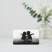 Modernes Foto für abstrakte Overlay-Funktion Visitenkarte (Stehend Vorderseite)