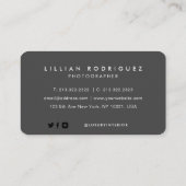 Modernes Foto für abstrakte Overlay-Funktion Visitenkarte (Rückseite)