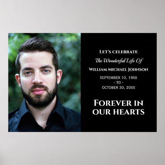 Modernes Foto für alle Zeiten in unserem Herzen Poster (Vorne)