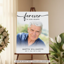 Modernes Foto für Beerdigung für immer Herz Begrüß